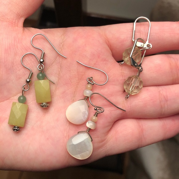 14 pair Lot STATEMENT fashion dangle/stud earrings - Picture 7 of 16